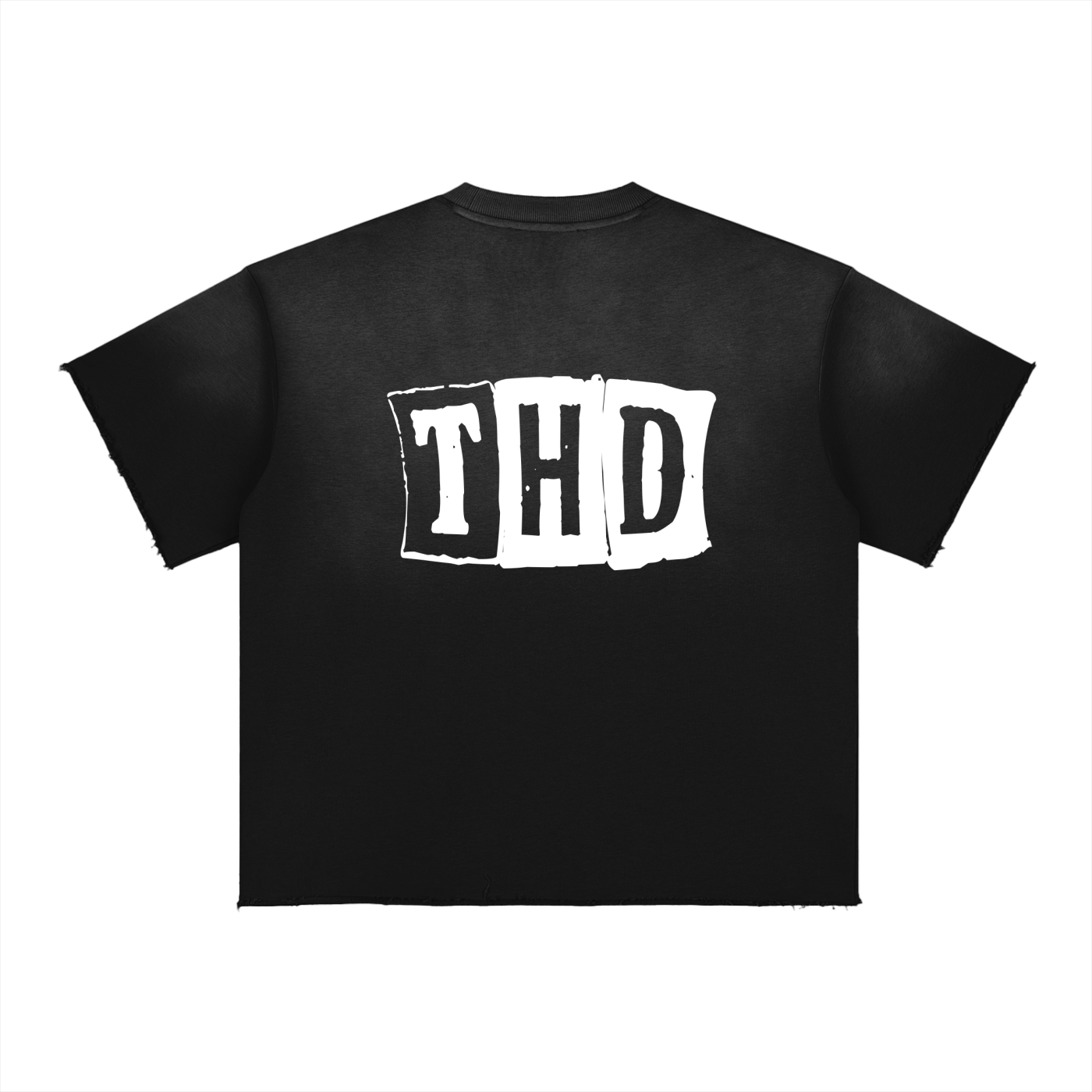 'CARDZ' Sun Fade Raw Edge T-Shirt