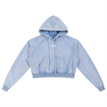 'CARDZ' Snow Washed Cropped Hoodie