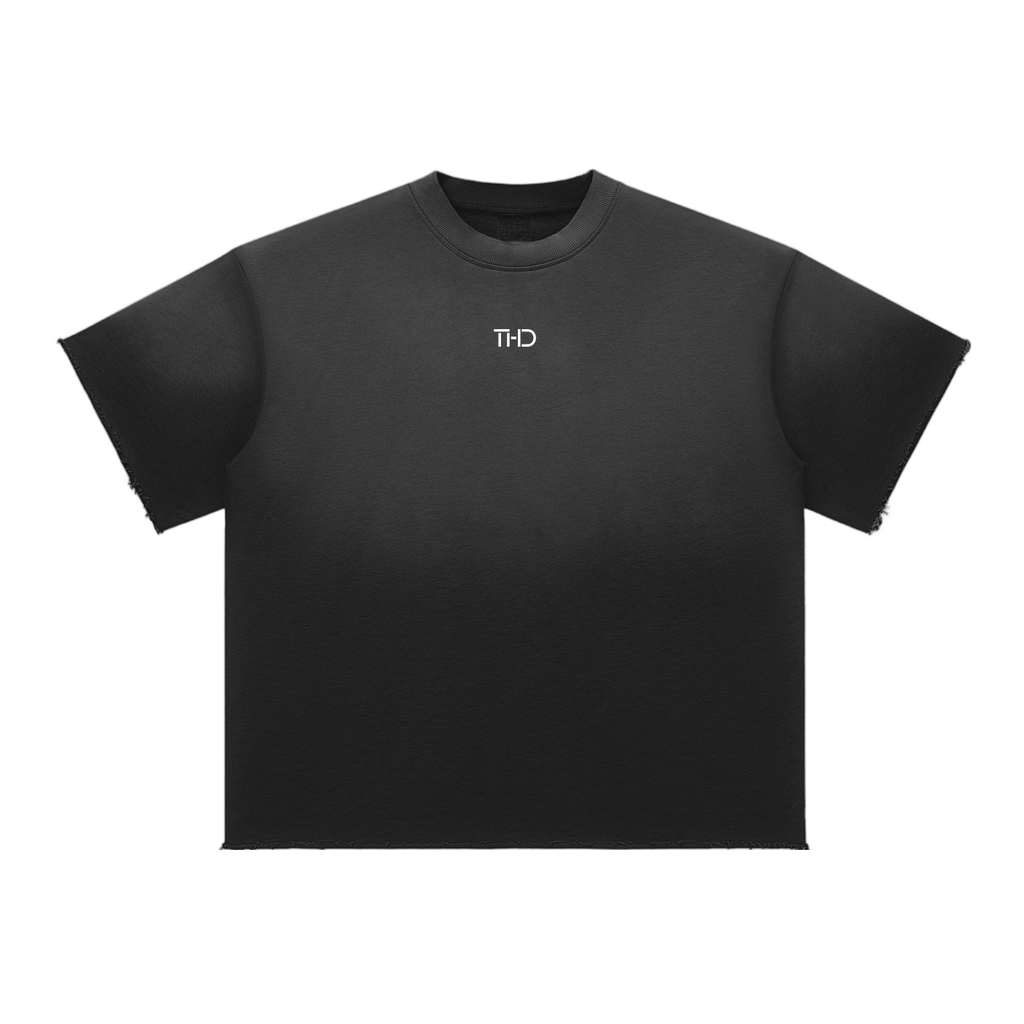 'CARDZ' Sun Fade Raw Edge T-Shirt
