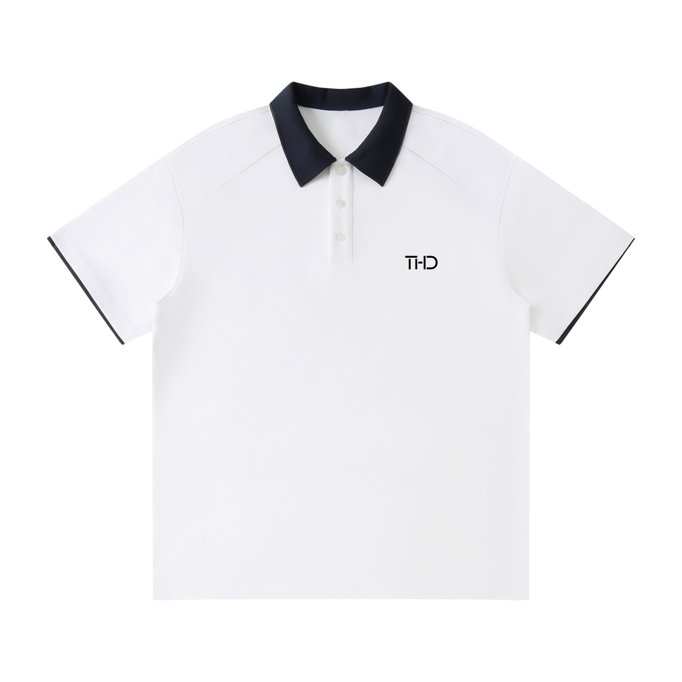 Contrast Collar Raglan Polo Shirt