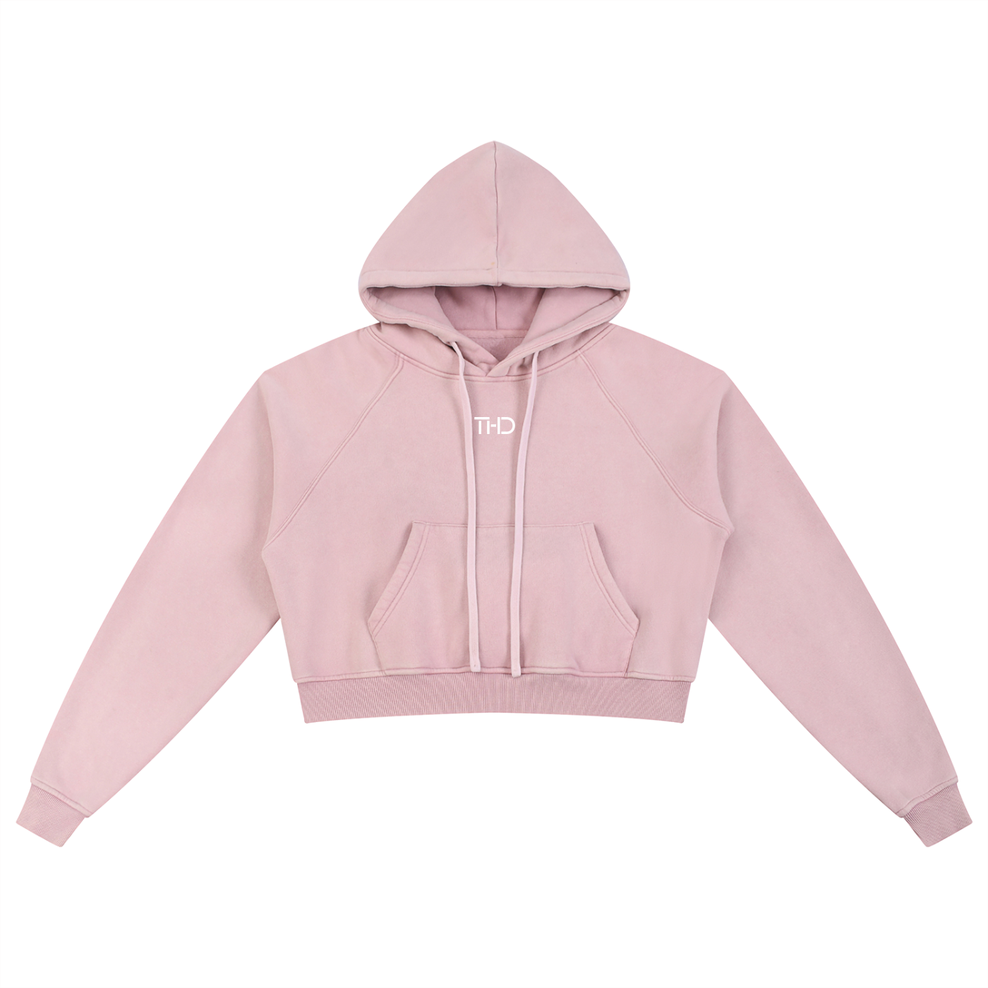 'CARDZ' Snow Washed Cropped Hoodie