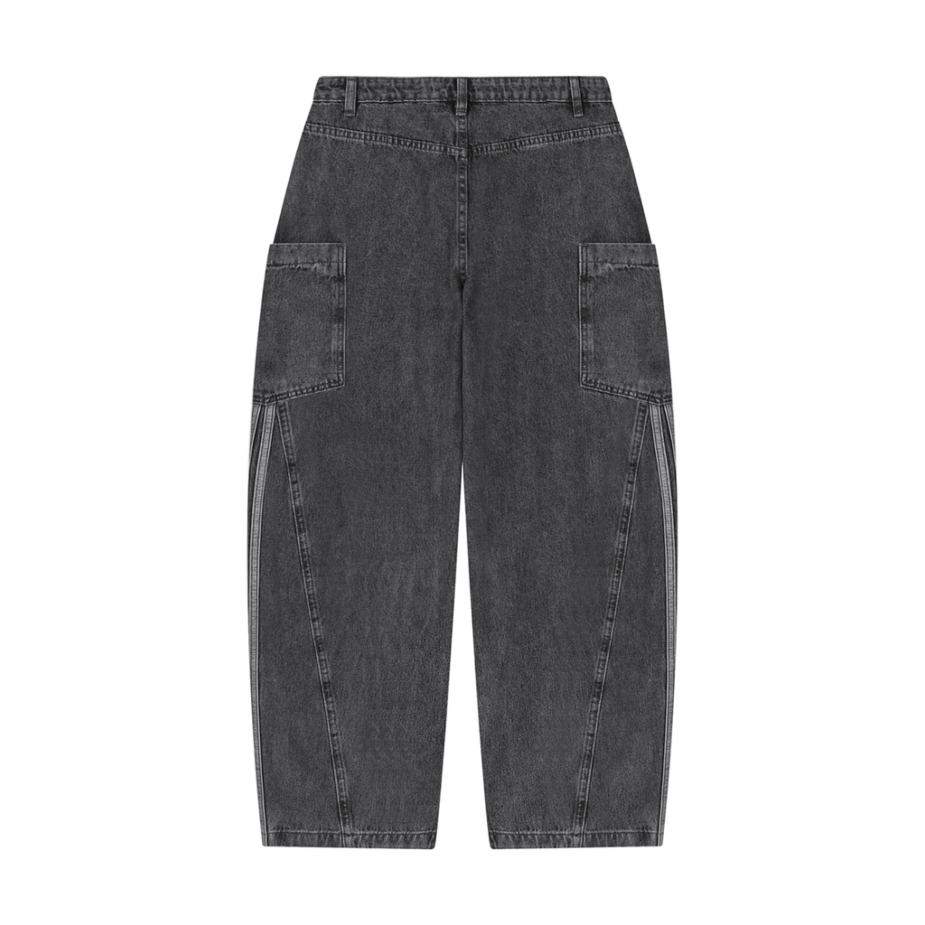 Vintage Wash Barrel Leg Jeans