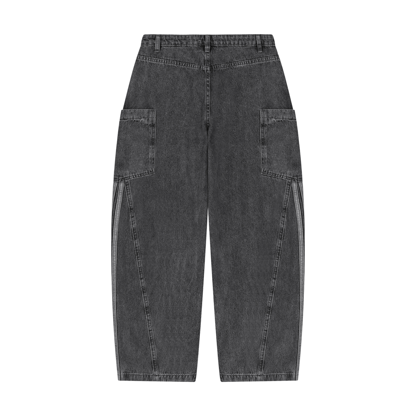 Vintage Wash Barrel Leg Jeans