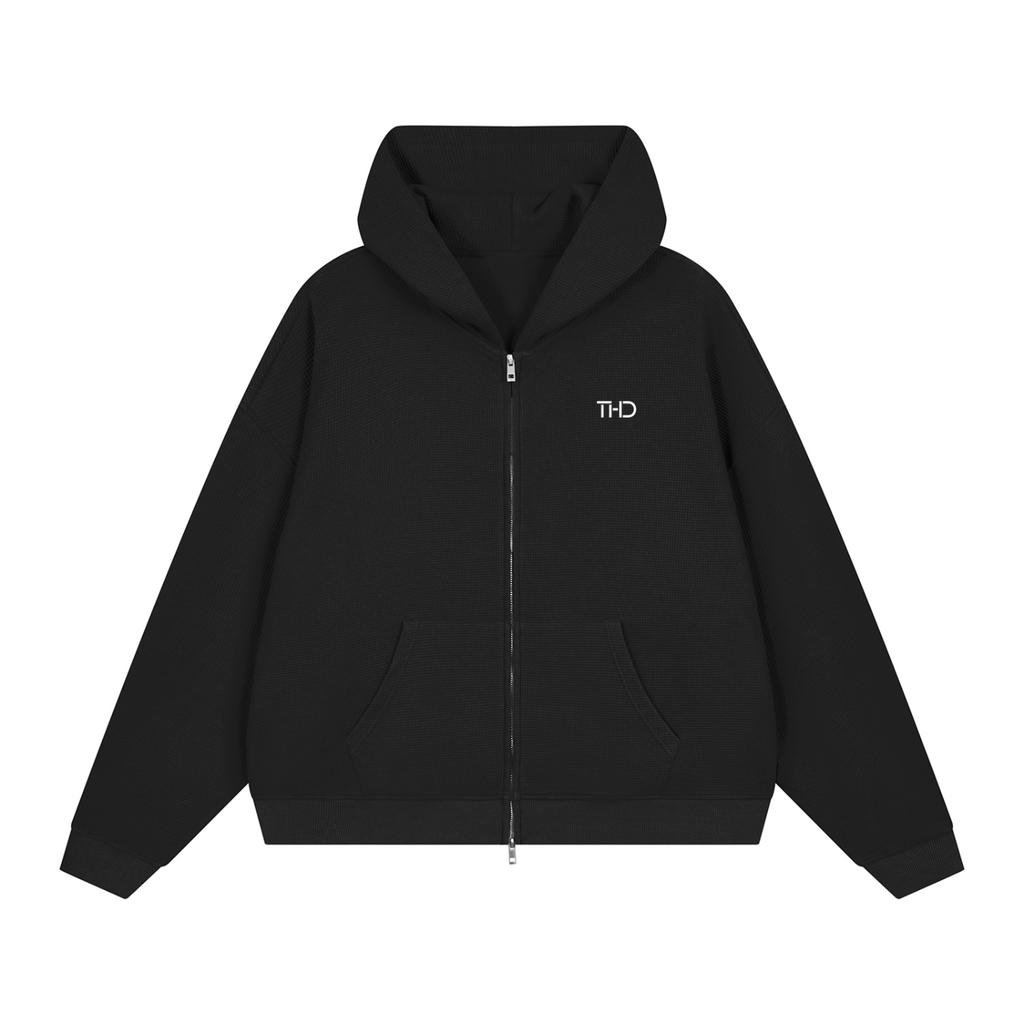 Waffle Full Zip Hoodie