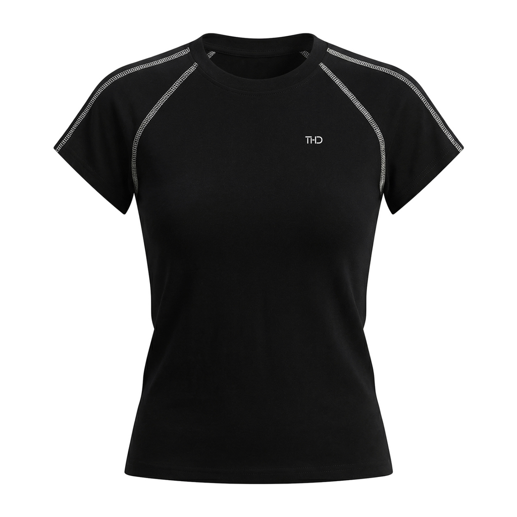 Contrast Stitch Raglan T-Shirt