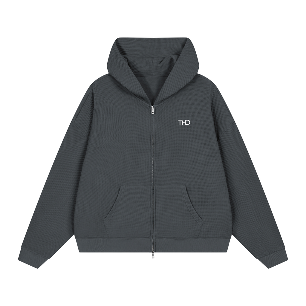 Waffle Full Zip Hoodie
