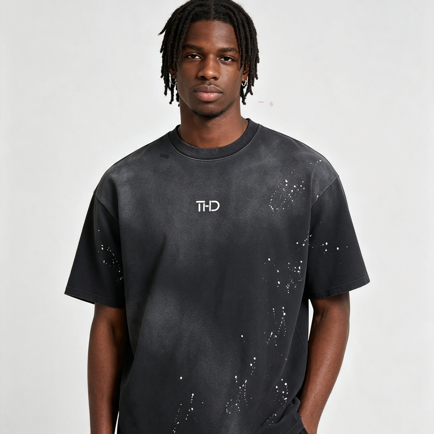 'CARDZ' Sunfade Paint Splatter T-Shirt