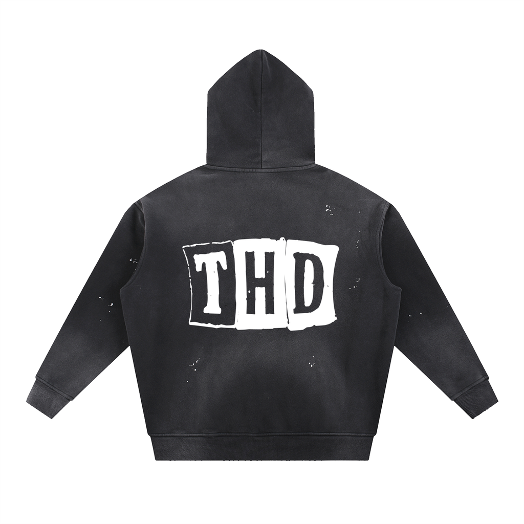 'CARDZ' Vintage Paint Splatter Hoodie
