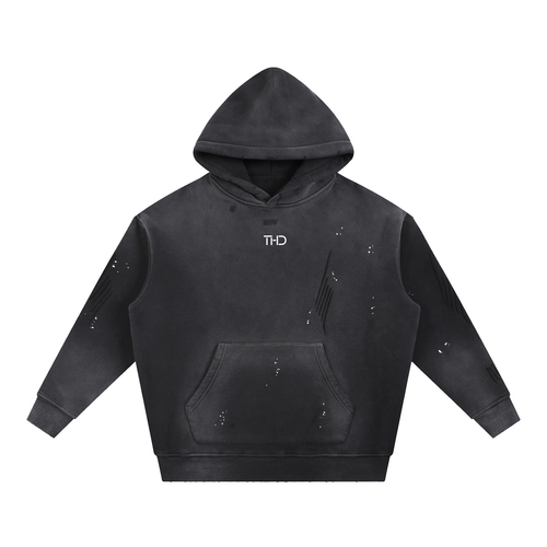 'CARDZ' Vintage Paint Splatter Hoodie
