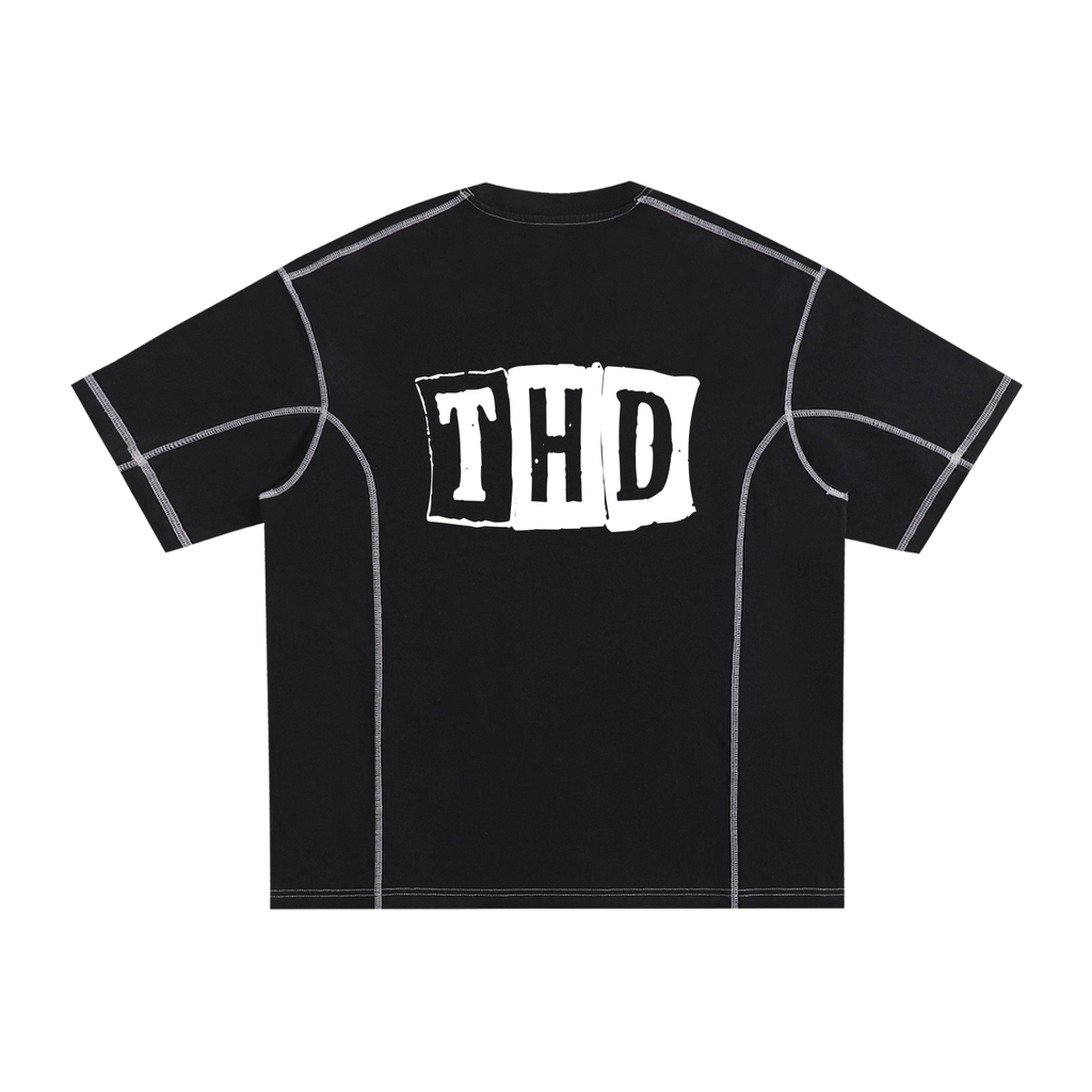 'CARDZ' Contrast-Stitched Cotton T-Shirt