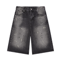 Wide Leg Denim Shorts