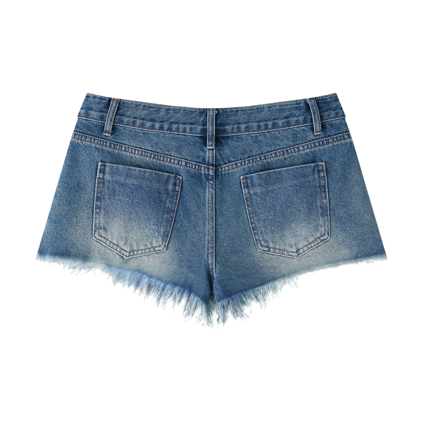 Women's Vintage Wash Raw Hem Denim Shorts